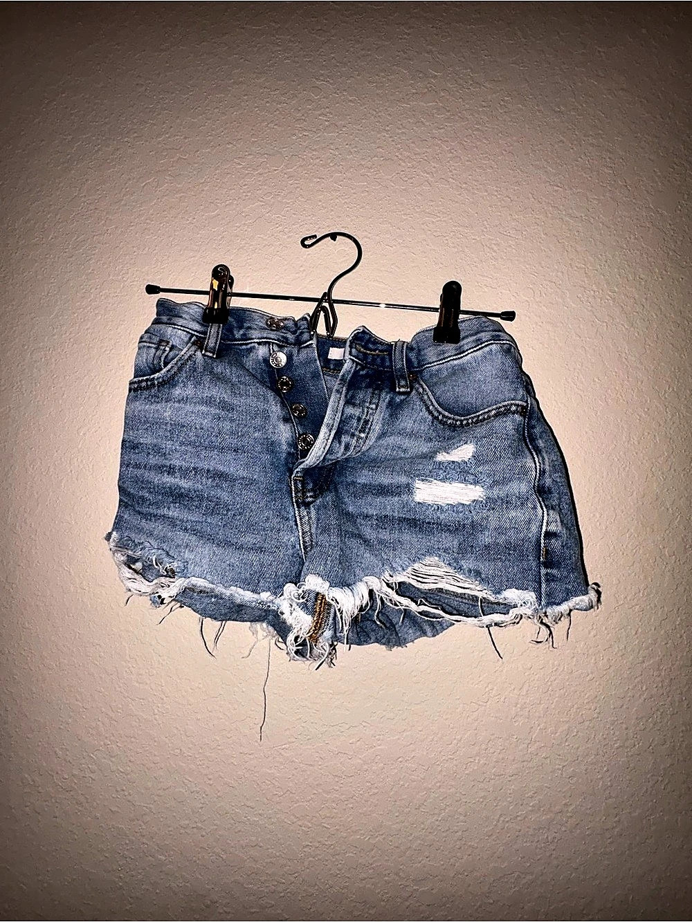 Pacsun Vintage High Waisted Button Fly Denim Shorts